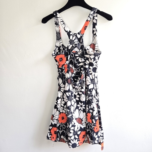 New Free People Movement Never Better Printed Dress Graphic Floral Tuxedo XS NWT - Picture 9 of 10